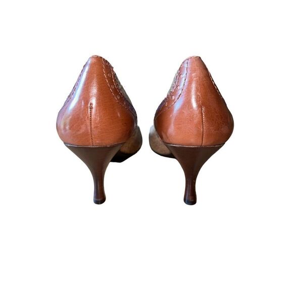 Enzo Angiolini Flexo Keiran Medium Brown Fabric Round Toe Pumps Wmns Sz 10 READ - Picture 5 of 13